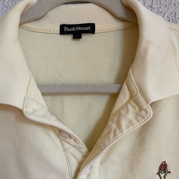 Paul Stuart Cotton Piqué Logo Polo in butter yellow - Picture 3 of 6